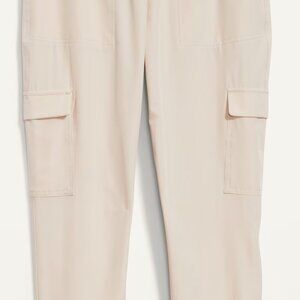 Old Navy High-Waisted StretchTech Cream Cargo Jogger  Size XL
